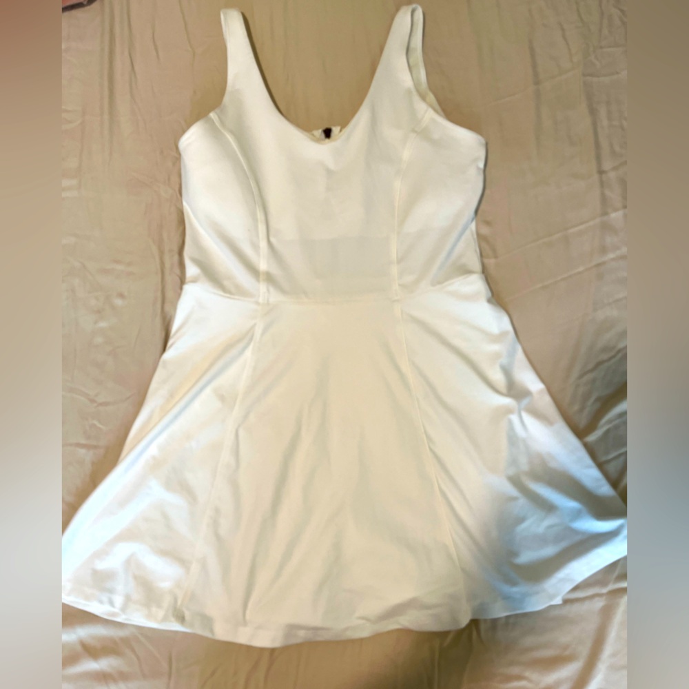 Athleta exercise dress with built in shorts and bra